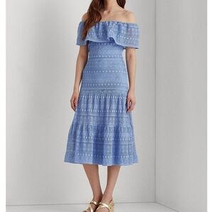 Lauren Ralph Lauren Lace Off-the-Shoulder Dress, Size 6